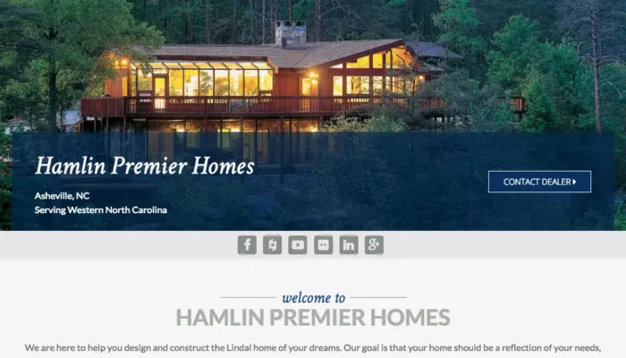 Screenshot of Lindal Cedar Homes - Dealer