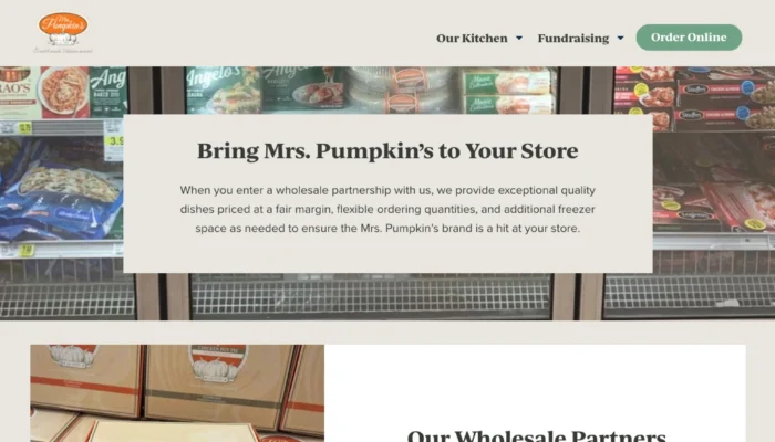 Screenshot of Mrs Pumpkins - Get In Touch With Us