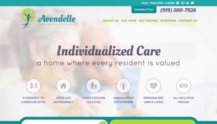 Screenshot of Avendelle Care Facility